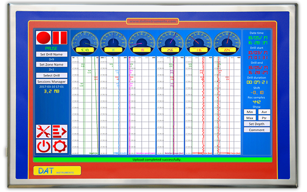 DAT instruments, DAT WideLog datalogger touch screen, drilling, jet grouting, CFA, grouting. DAT instruments, DAT WideLog datalogger per fondazioni speciali touch screen.